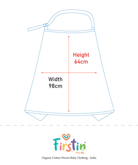 Poplin  Feeding Apron Frost Joyous Giraffe(W)