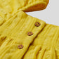 Muslin Seer Sucker Flutter Sleeve Frock - Dk Yellow
