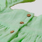 Muslin Seer Sucker Flutter Sleeve Frock - Lt Green