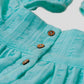Muslin Seer Sucker Flutter Sleeve Frock - Mint