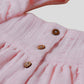 Muslin Seer Sucker Flutter Sleeve Frock - Lt Pink