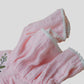Muslin Seer Sucker Flutter Sleeve Frock - Lt Pink