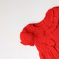 Muslin Bubble Crinkle Frock (Frill Bow) - Carmine