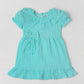 Muslin Bubble Crinkle Frock (Frill Bow) - Marine