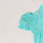 Muslin Bubble Crinkle Frock (Frill Bow) - Marine