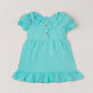 Muslin Bubble Crinkle Frock (Frill Bow) - Marine