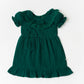 Muslin Bubble Crinkle Frock (Frill Bow) - Opal