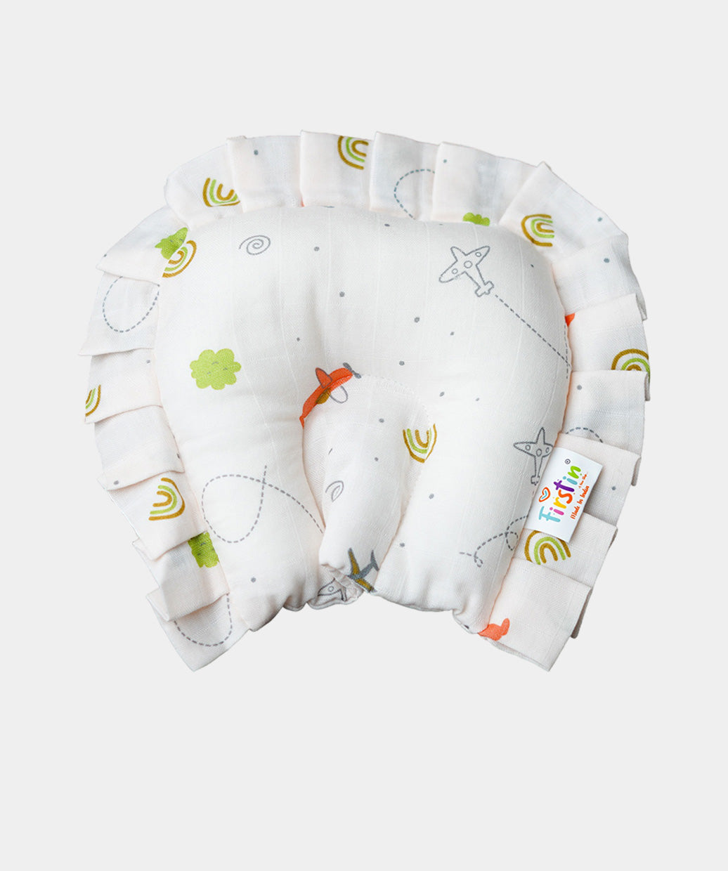 Muslin Baby Pillow (Frill) - Salsa Rose Airjet