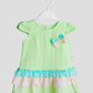 Seer Sucker Muslin Fusion Frock - Lt. Green