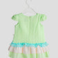 Seer Sucker Muslin Fusion Frock - Lt. Green