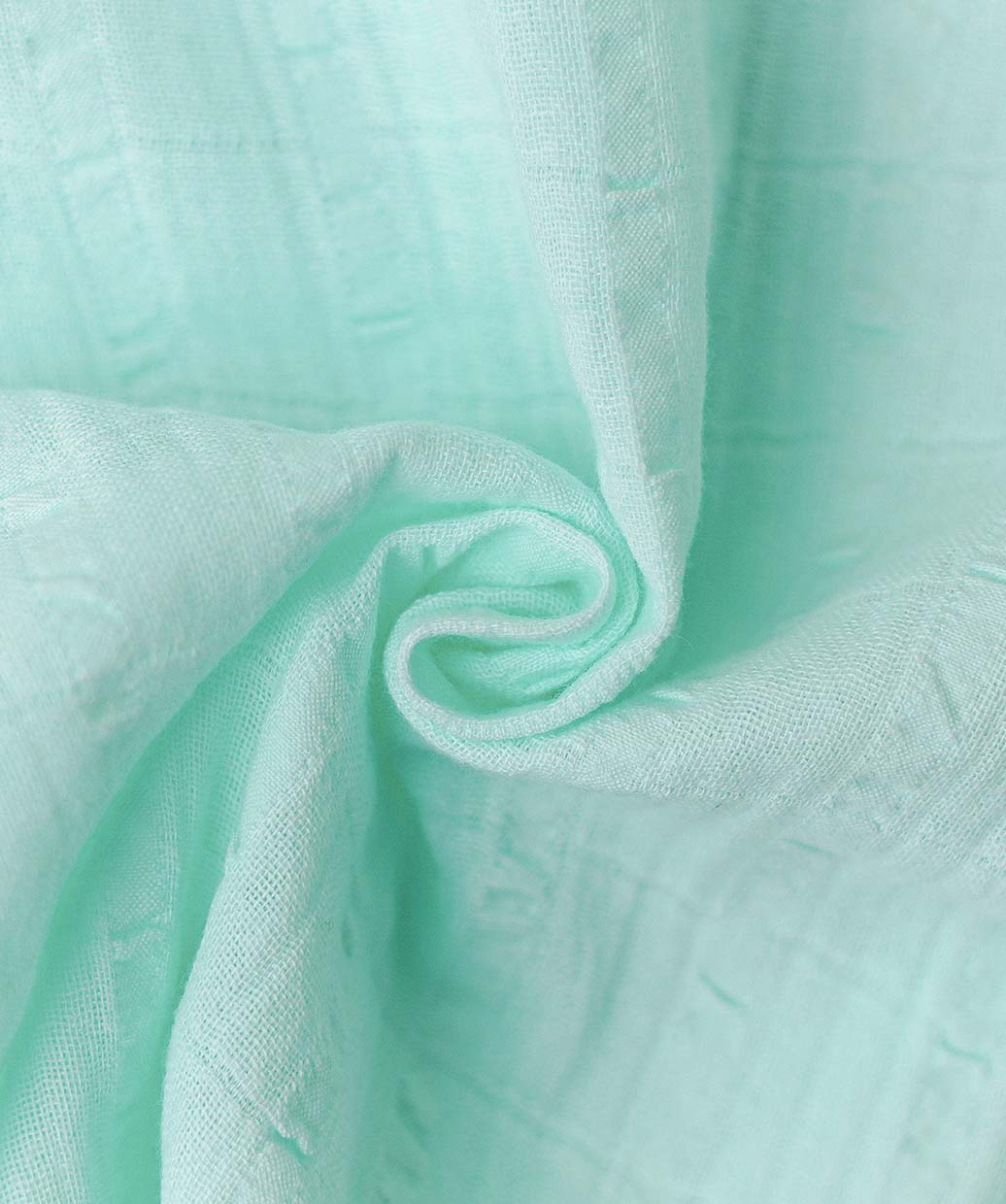 Muslin Seer Sucker Fusion Shirt-Shorts Set - Mint