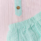 Muslin Seer Sucker Fusion Shirt-Shorts Set - Lt. Pink