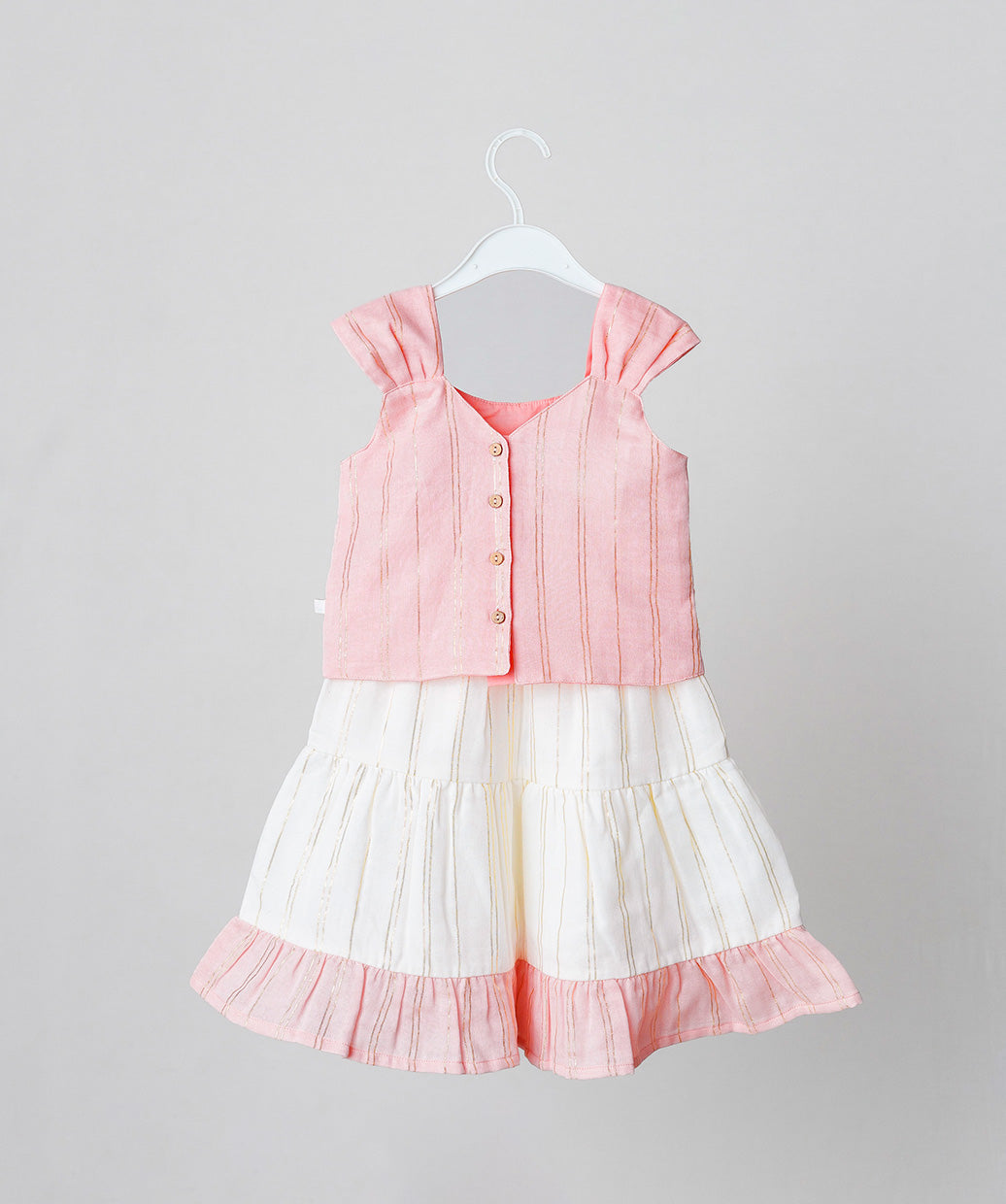 Ira Top With Skirt (Sleeveless) - Flamingo Pink
