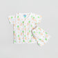 Vanilla Bunny Kite White Base Muslin Jabla Shorts Set Half Sleeve