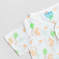 Vanilla Bunny Kite White Base Muslin Jabla Shorts Set Half Sleeve