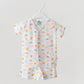 Salsa Rose Daisy Cloud White Base Muslin Jabla Shorts Set Half Sleeve