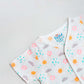 Salsa Rose Daisy Cloud White Base Muslin Jabla Shorts Set Half Sleeve