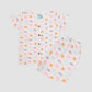 Salsa Rose - Daisy Cloud Printed Muslin Jabla Shorts Set Half Sleeve
