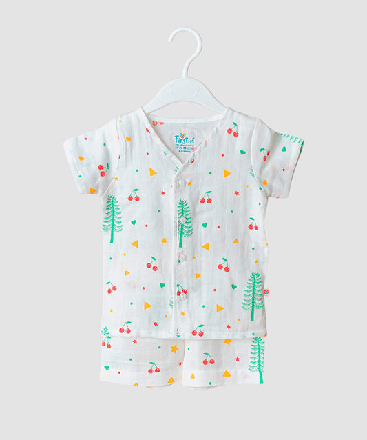 FIRSTIN Muslin Jabla-Shorts Half Sleeve - Sparkle Pine