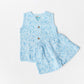 Muslin Jabla-Shorts Set Sleeveless - Blue Shrubs