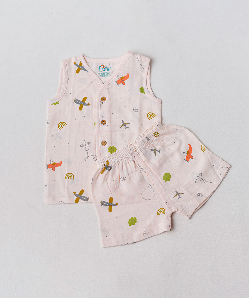 Muslin Jabla-Shorts Set Sleeveless - Salsa Rose Airjet