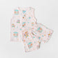 Muslin Jabla-Shorts Set Sleeveless - Salsa Rose Ferris Wheel