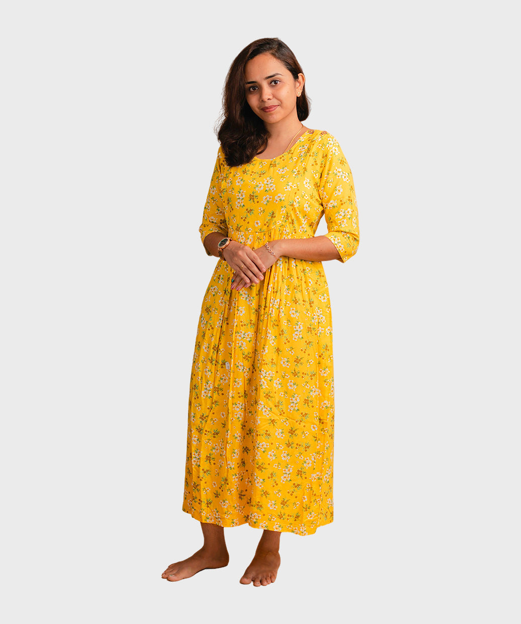 Feeding Maxi Gown - Honey Dew