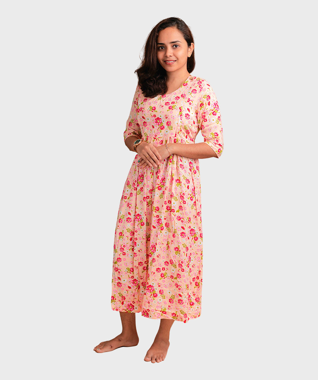Feeding Maxi Gown - Oyster