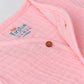 Muslin Bubble Crinkle Jabla-Shorts Set Half Sleeve - Flamingo Pink