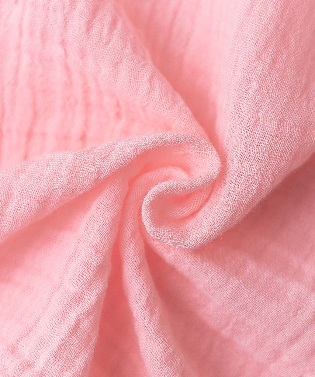 Muslin Bubble Crinkle Jabla-Shorts Set Half Sleeve - Flamingo Pink