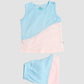 Organic Cotton Duo Jabla-Shorts Set Sleeveless - Blue