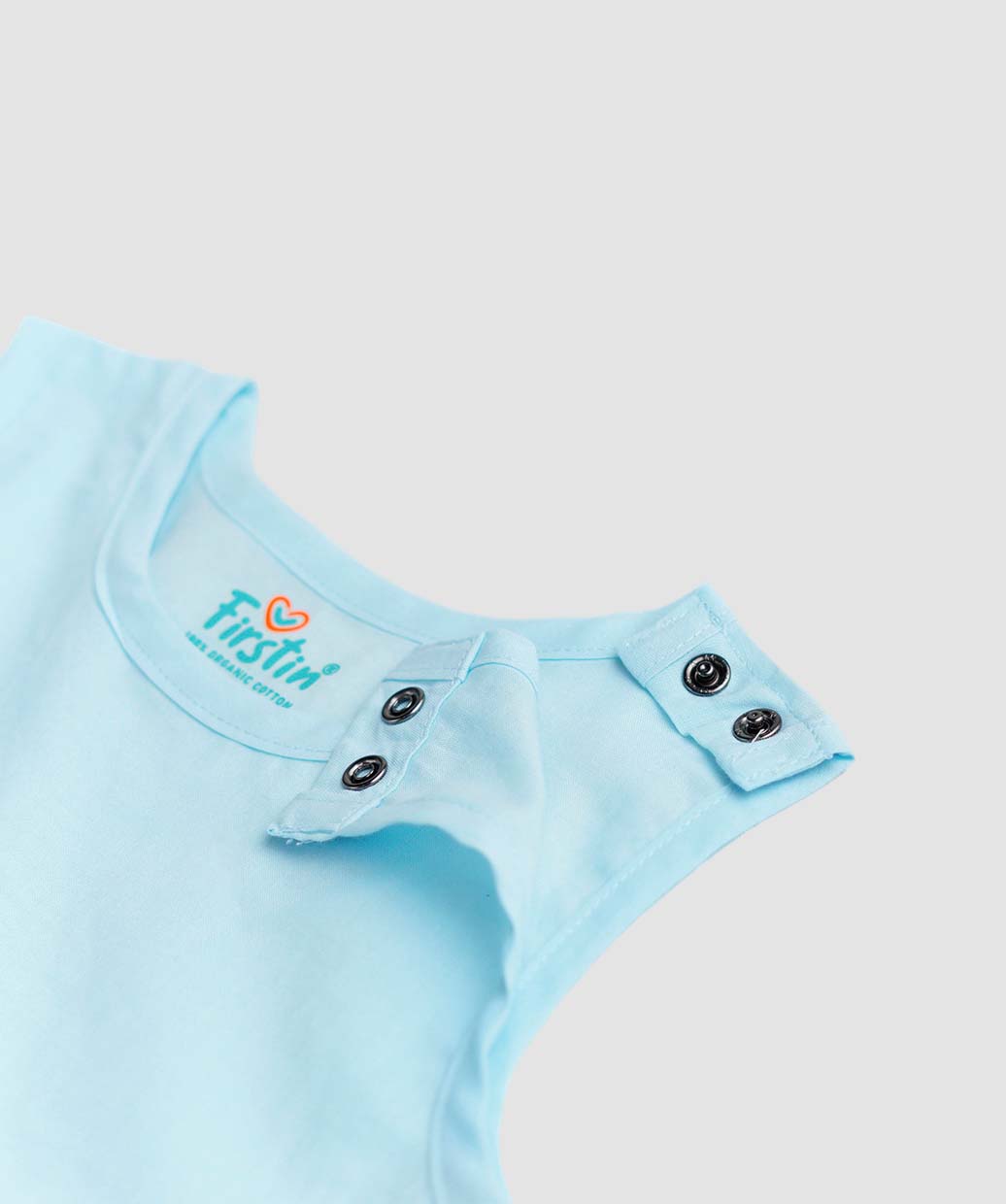 Organic Cotton Duo Jabla-Shorts Set Sleeveless - Blue