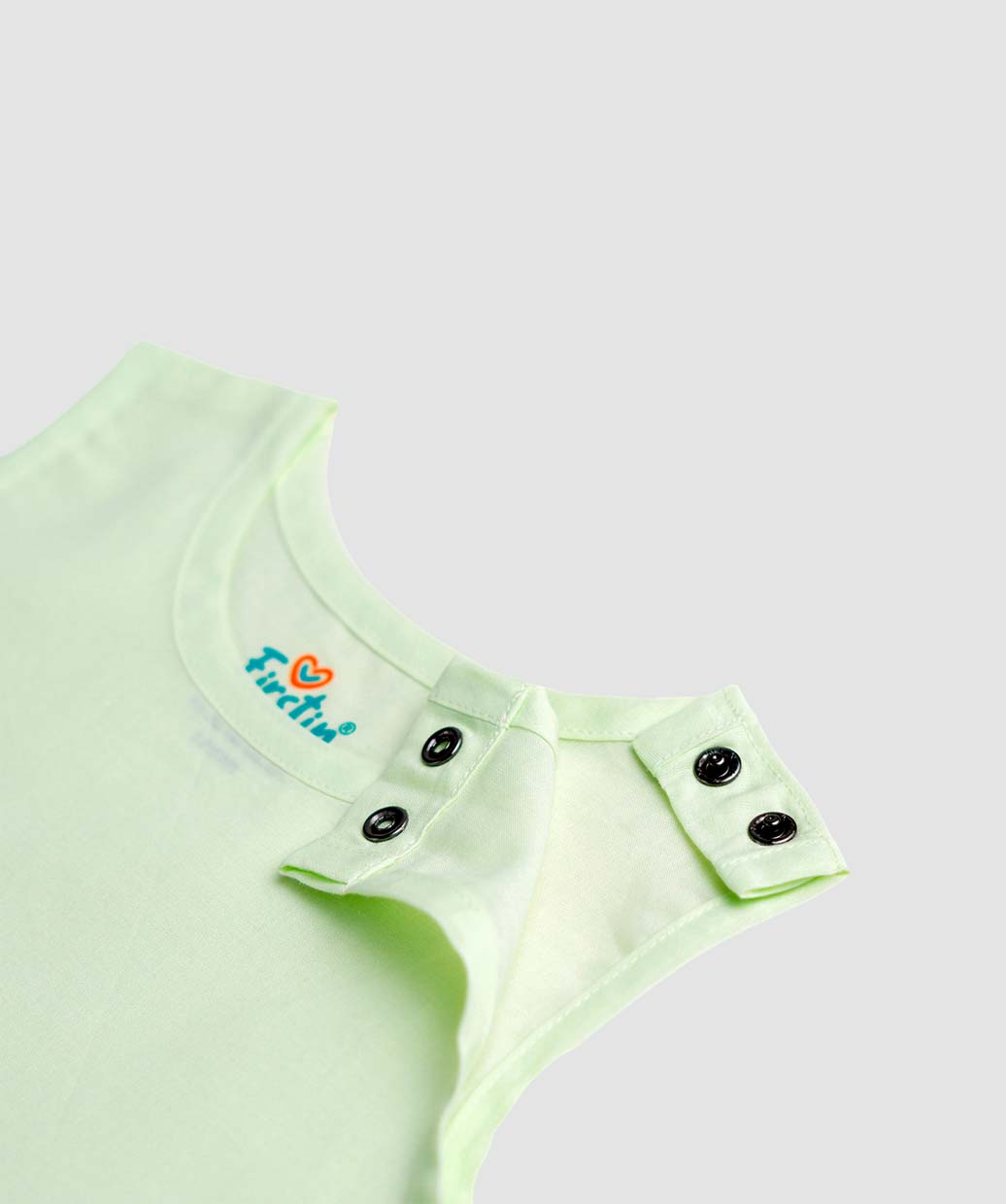 Organic Cotton Duo Jabla-Shorts Set Sleeveless - Fluo Green