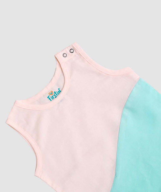 Organic Cotton Duo Jabla-Shorts Set Sleeveless - Salsa Rose