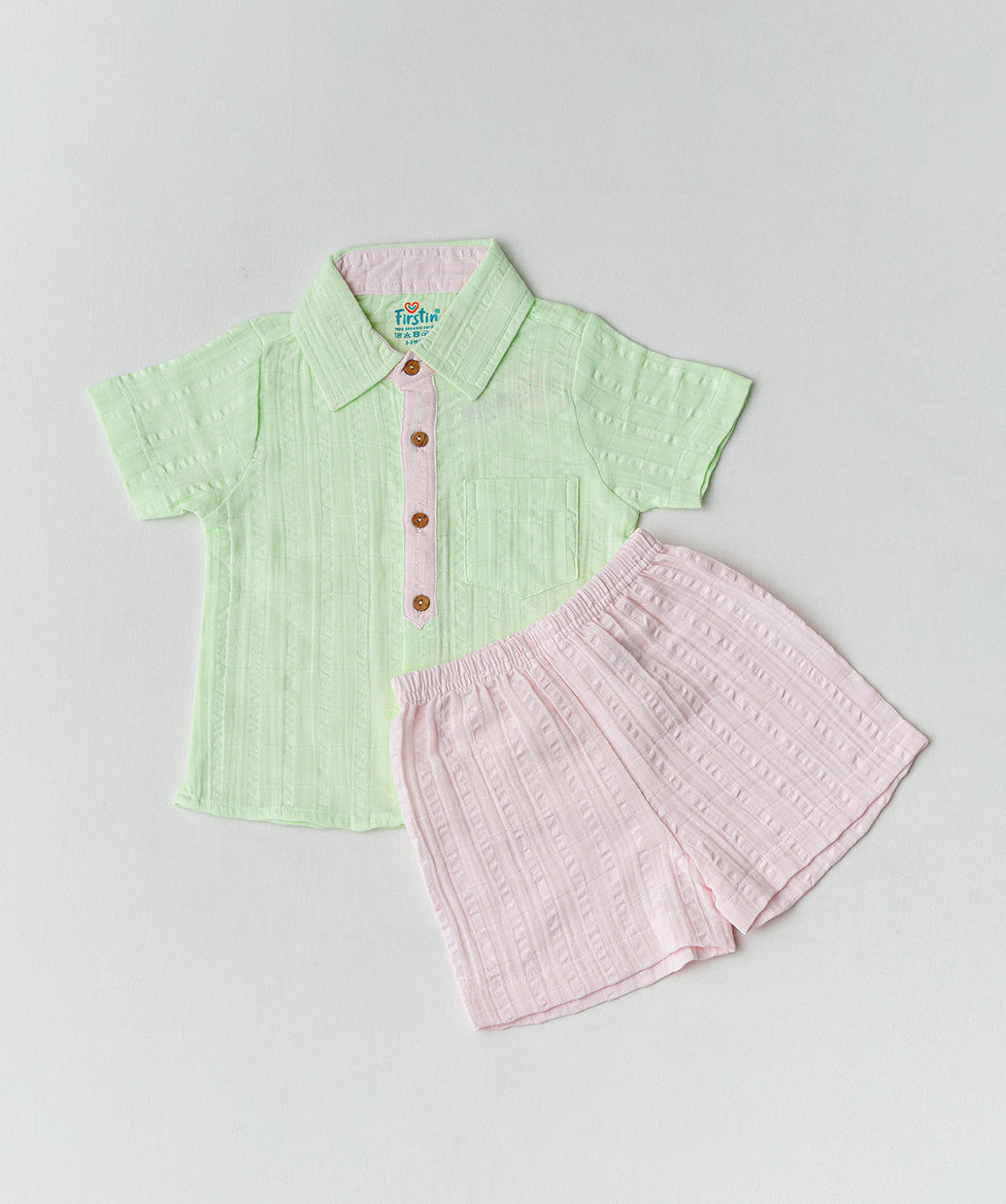 Seer Sucker Fusion Shirt-Shorts Set
