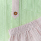 Muslin Seer Sucker Fusion Shirt-Shorts Set - Fluo Green