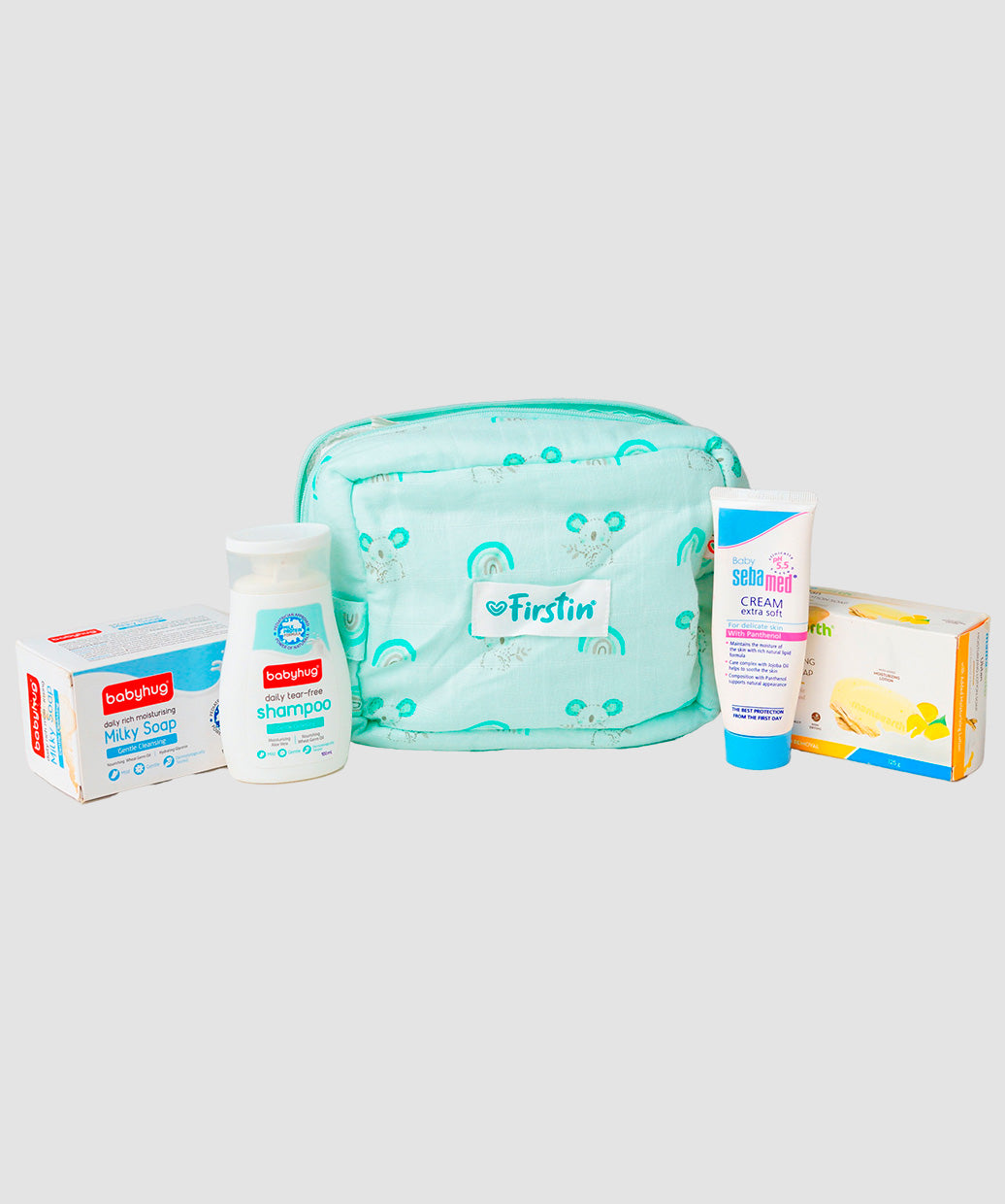 Muslin Pouch - Zip Type - Mint Koala