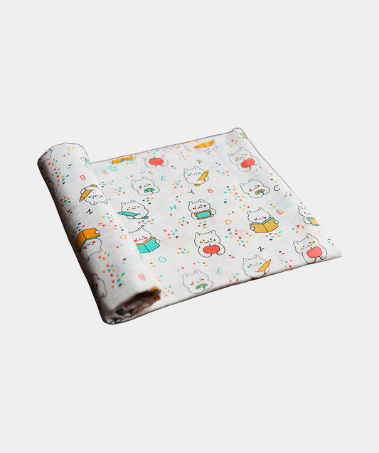 Muslin Swaddle kitty Cat 120X120Cm