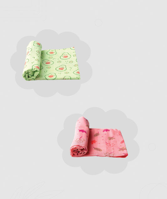 Muslin Towel (70X70CM) 2 PCS Combo Pack B