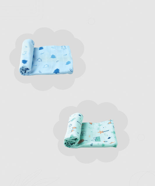 Muslin Towel (70X70CM) 2 PCS Combo Pack C