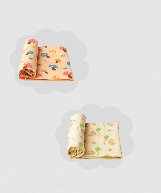 Muslin Towel (70X70CM) 2 PCS Combo Pack D