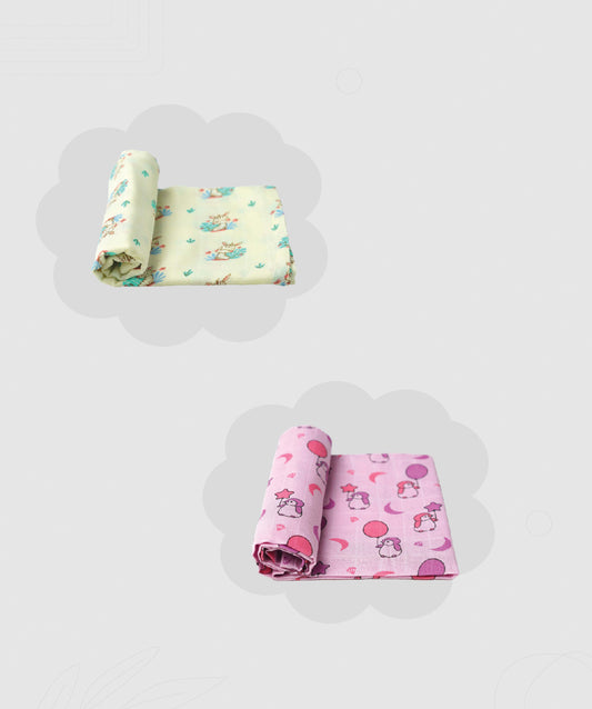 Muslin Towel (70X70CM) 2 PCS Combo Pack A