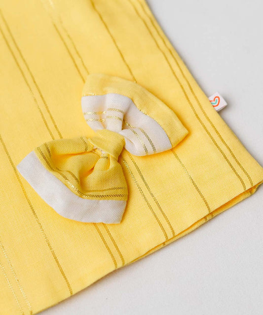 FIRSTIN Ridhi Top With Skirt (Puff Sleeve) - Crayola