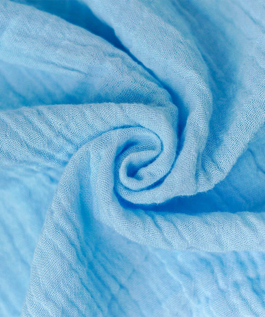 Muslin Bubble Crinkle Smocking Frock - Aqua