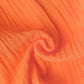 Muslin Bubble Crinkle Smocking Frock - Coral Orange