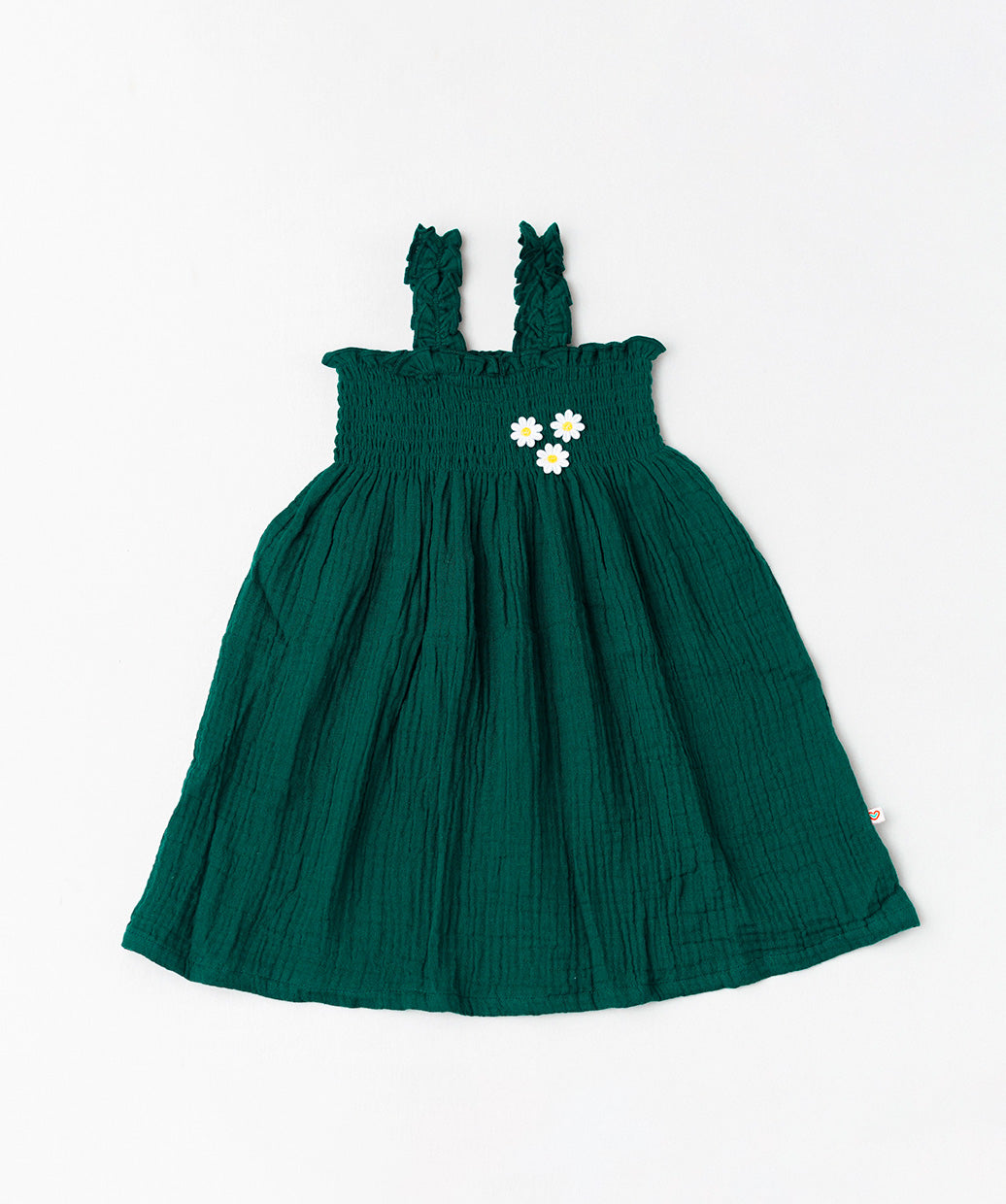 Muslin Bubble Crinkle Smocking Frock