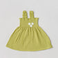 Muslin Bubble Crinkle Smocking Frock - Palm Green