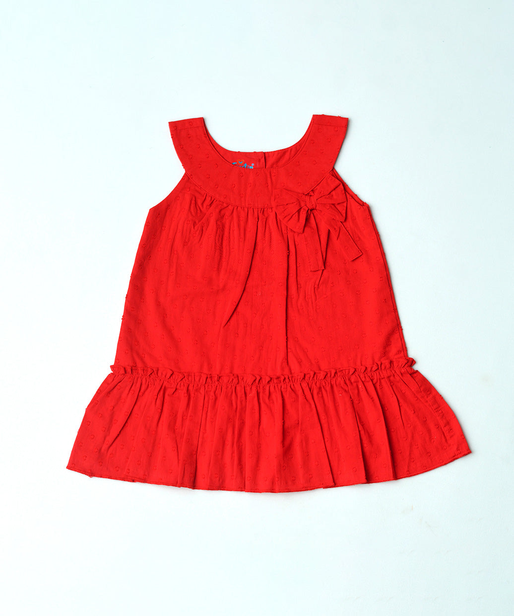 Swiss Dobby Frock (Tunic) - Carmine