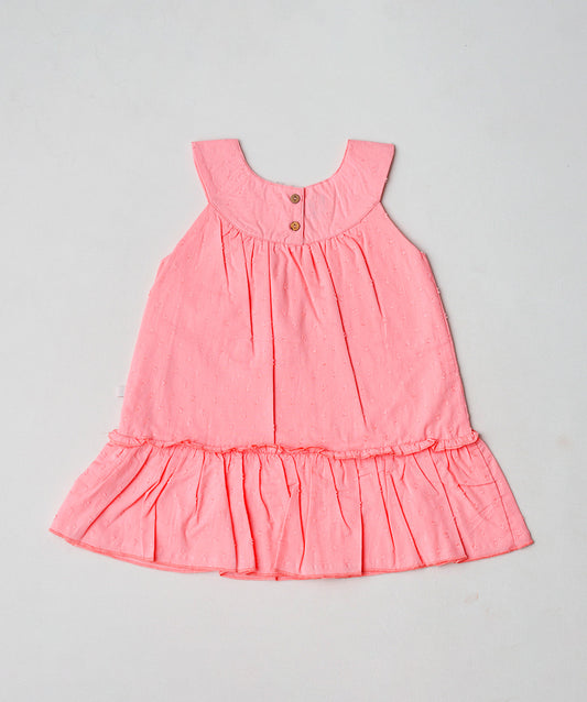 Swiss Dobby Frock (Tunic) - Melon Pink