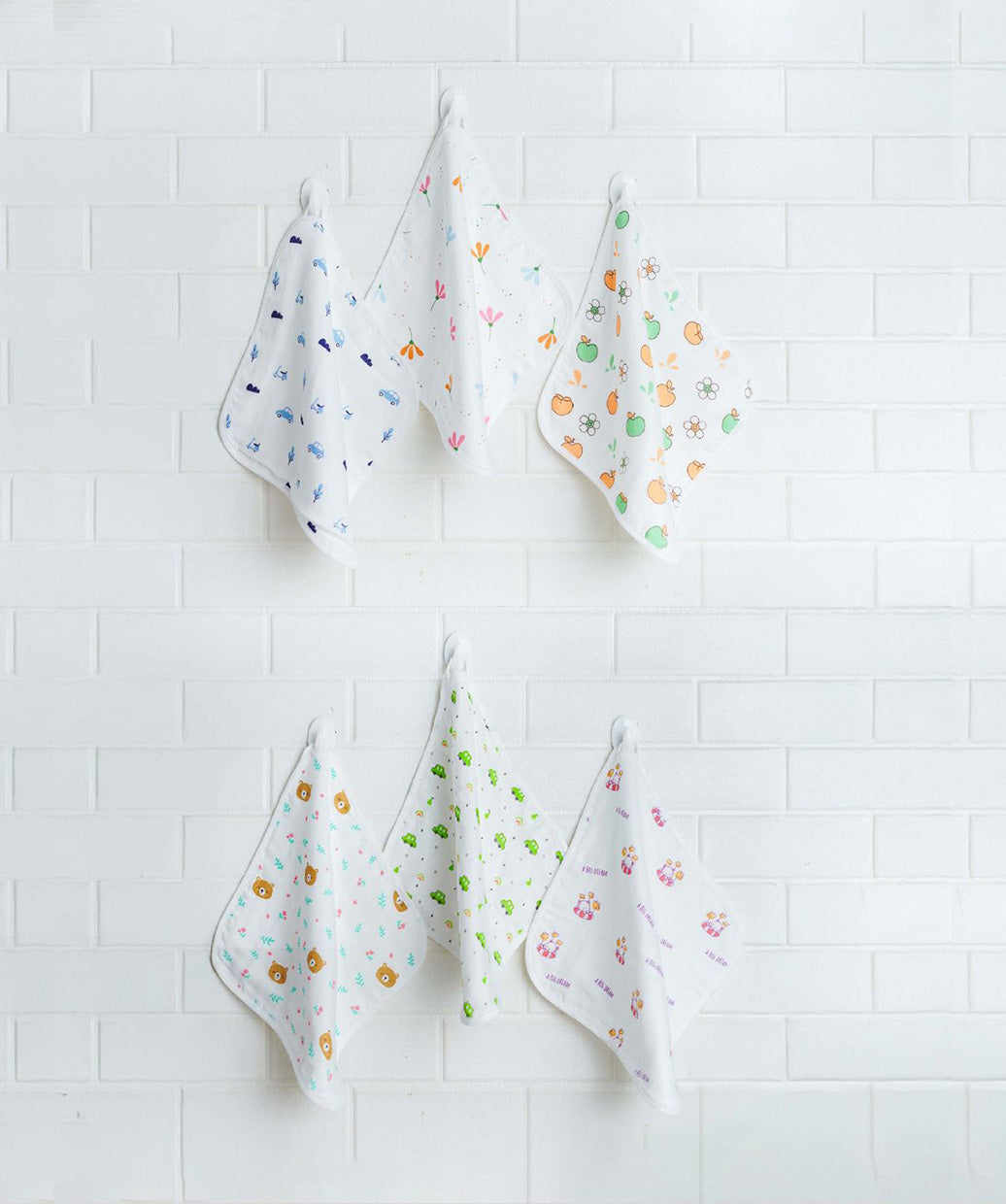 Muslin Wash Cloth Assorted (Any 2 prints) 2 Pcs Pack Combo 1